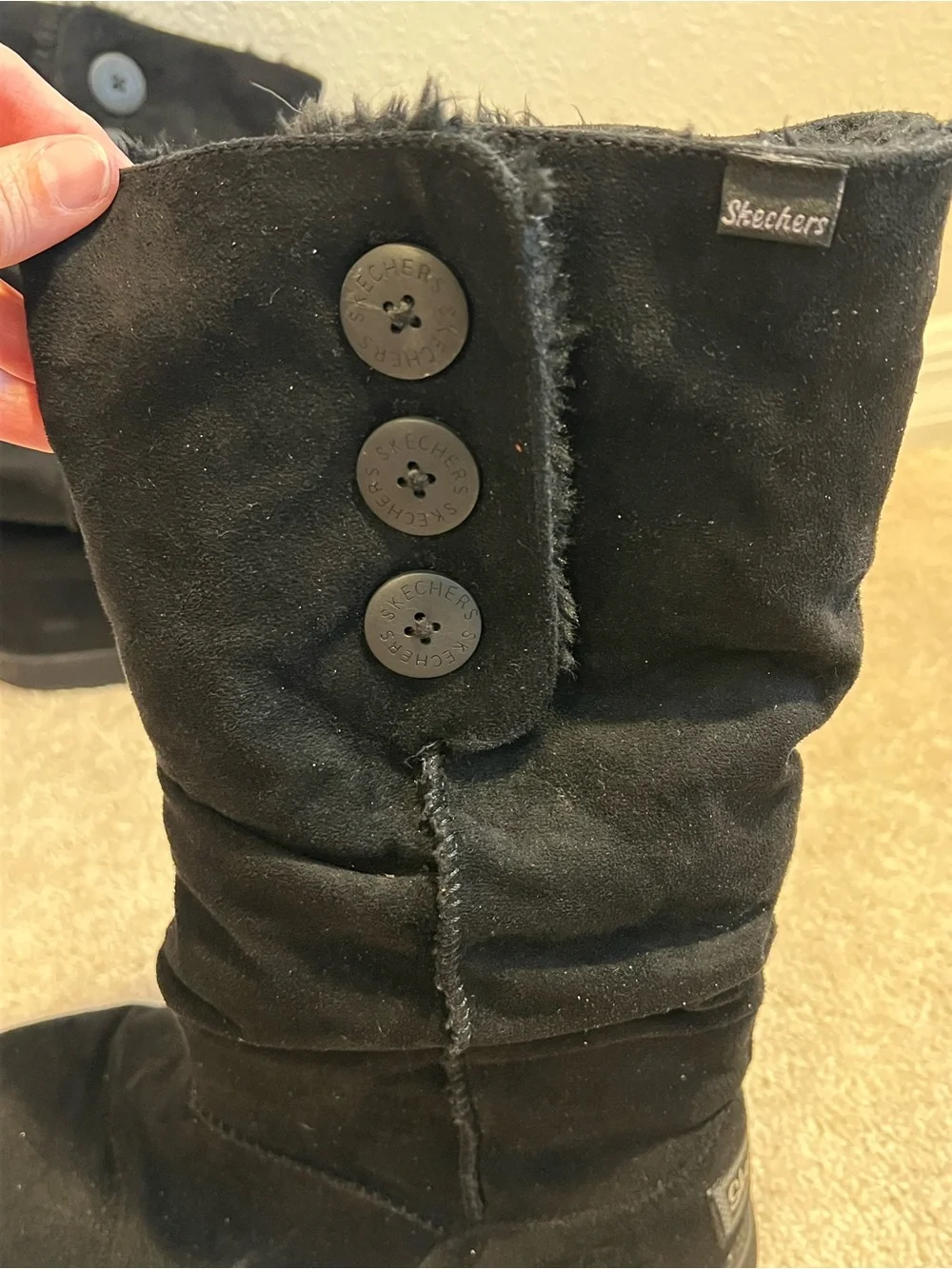 Sketchers Women’s Tall Keepsake Slouch Boots |Convertible| Buttons | Suede